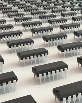 DIP chip packages 스톡 일러스트