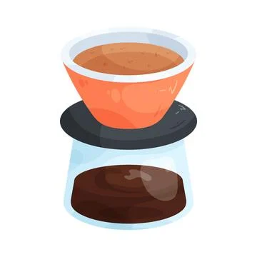 Dip coffee Stock Illustration