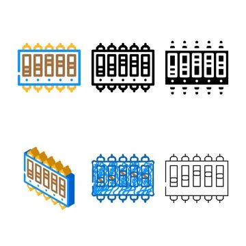 Dip electronic color icon vector modern Stock Illustration