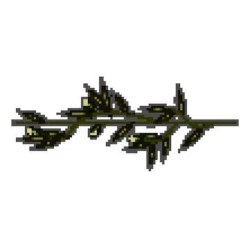 Dip olive border divider pixel art vector illustration Stock Illustration