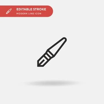 Dip Pen Simple vector icon. Illustration symbol design template for web mobil Stock Illustration