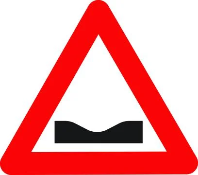 Dip Road Warning Stock Illustration