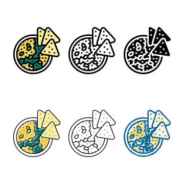 Dip spinach color icon vector looks Stock Illustration