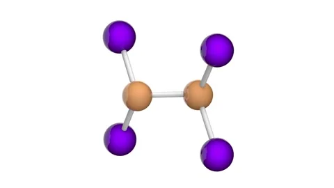 Diphosphorus tetraiodide (P2I4). Seamless loop. White background Stock Footage 153894682