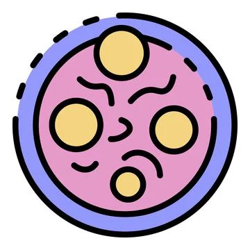 Diplococcus icon color outline vector Illustrazione stock