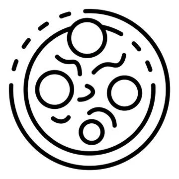 Diplococcus icon, outline style Illustrazione stock
