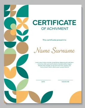 Diploma of appreciation with geometric pattern イラスト素材