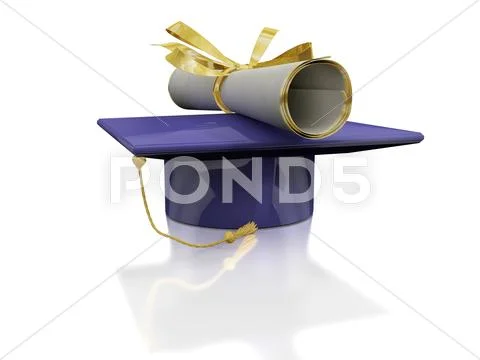 Diploma of a bachelor Stock Photos