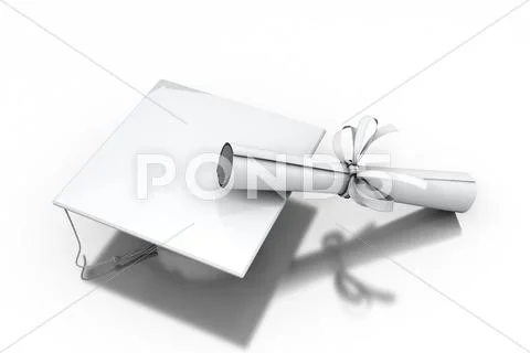 Diploma of a bachelor Stock Photos