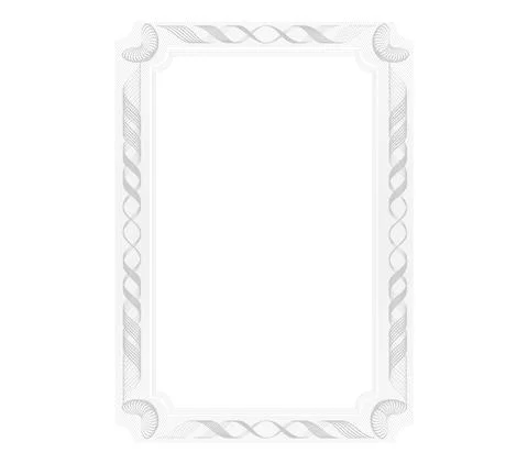Diploma border with guilloche. Border pattern Stock Illustration
