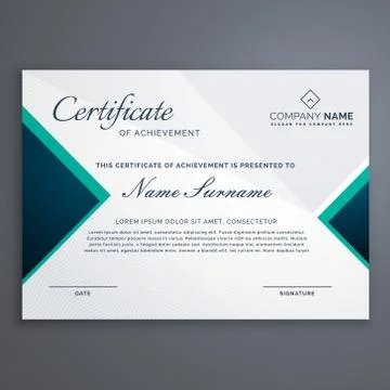 Diploma cerificate with modern pattern Stock Illustration