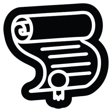 Diploma certificate icon Stock Illustration
