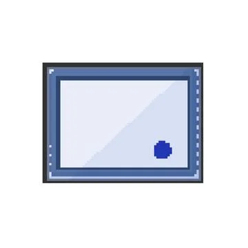 Diploma certificate pixel art vector illustration Stock Illustration