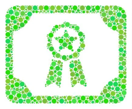 Diploma Collage of Circles Ilustración de archivo