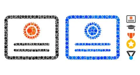 Diploma Composition Icon of Circles Illustrazione stock