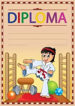 Diploma composition image Stock Illustration