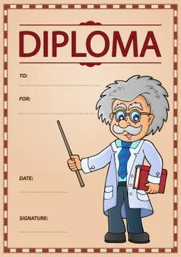 Diploma concept image Stock Illustration