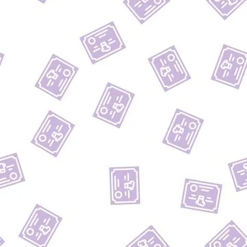 Diploma cooking courses glyph vector seamless pattern 库存插图