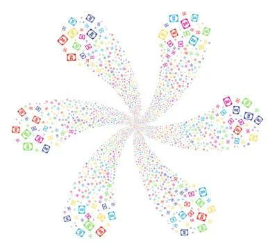 Diploma Curl Flower Shape 库存插图