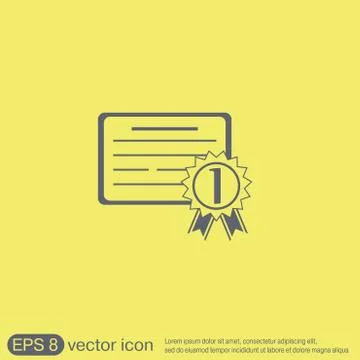 Diploma for the first place Stock Illustration