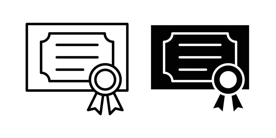 Diploma icon graphic element. web icon set Stock Illustration