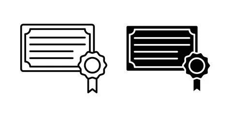 Diploma icon symbol. Flat Vector illustration Stock Illustration