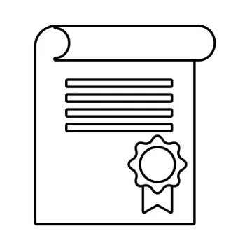 Diploma isolated icon Stock Illustration