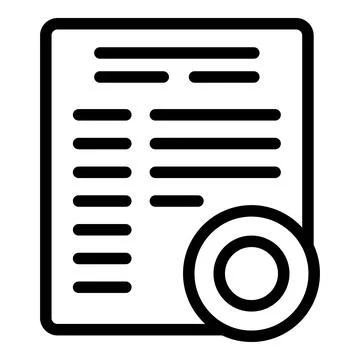 Diploma learn icon outline vector. Seminar training 스톡 일러스트