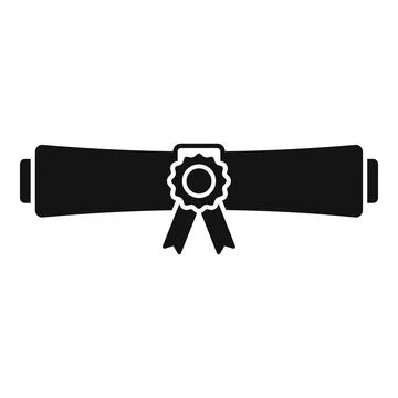 Diploma roll icon simple vector. Test study 스톡 일러스트