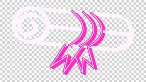 Diploma scroll is floating in flat vector, showing pink ribbon seals on Stock Illustration