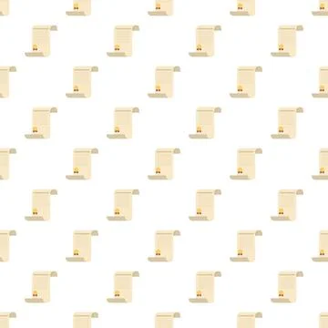 Diploma scroll seamless pattern for education background Stock Illustration