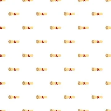 Diploma scrolls creating educational success seamless pattern Stock Illustration