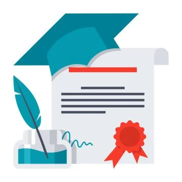 Diploma Vector Icon Stock Illustration