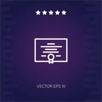Diploma vector icon Stock Illustration