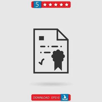 Diploma vector icon Stock Illustration