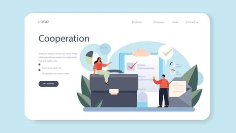 Diplomat profession web banner or landing page. Idea of international Stock Illustration