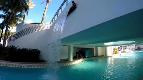Diplomat Water Fall Pool Stock Footage 101184186