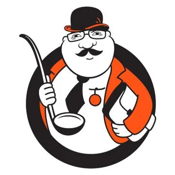 Diplomatic kitchen logo Stock Illustration