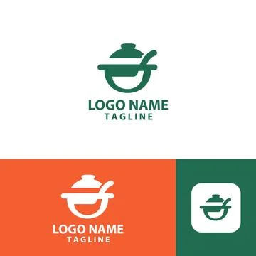 Dipper jar logo design vector Stock Illustration