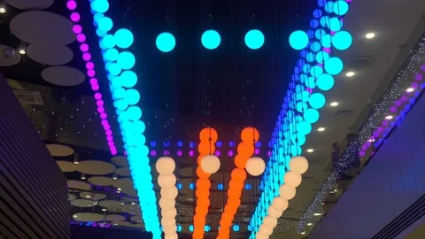 Dipping in and mixed coal balls in the Mall Video stock 84913426