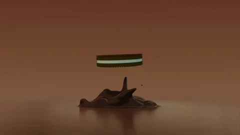 Dipping Chocolate Chip  Biscuits  Into The Creamy Melted Chocolate 3D Animation Stock-Footage 165084587