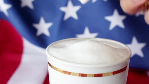 Dipping chocolate chips cookie in milk Stock Footage 76718685