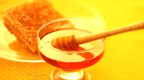 Dipping the honey Stock Footage 981083