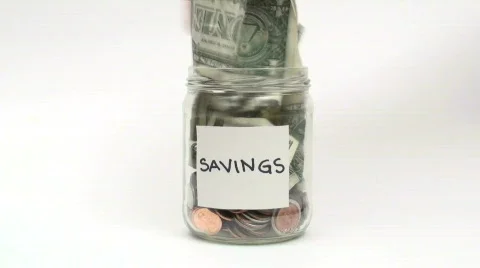 Dipping into savings - HD  Video stock 459878