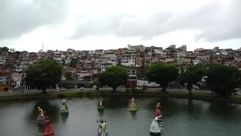 Dique do Tororó (aerial image). Stock Footage 229904537