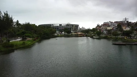 Dique do Tororó (aerial image). Video stock 229904546