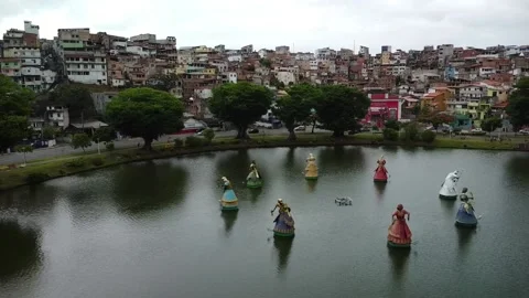Dique do Tororó (aerial image). Stock Footage 229904559