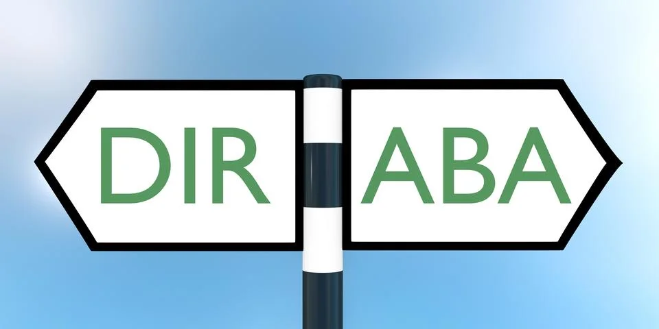 DIR vs ABA concept Stock Illustration