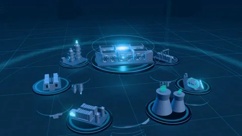 Direct Air Capture Fan Wall Above Carbon Storage And Algae Platforms Stock Footage 344015514