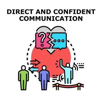 Direct and confident communication concept illustration Stock Illustration